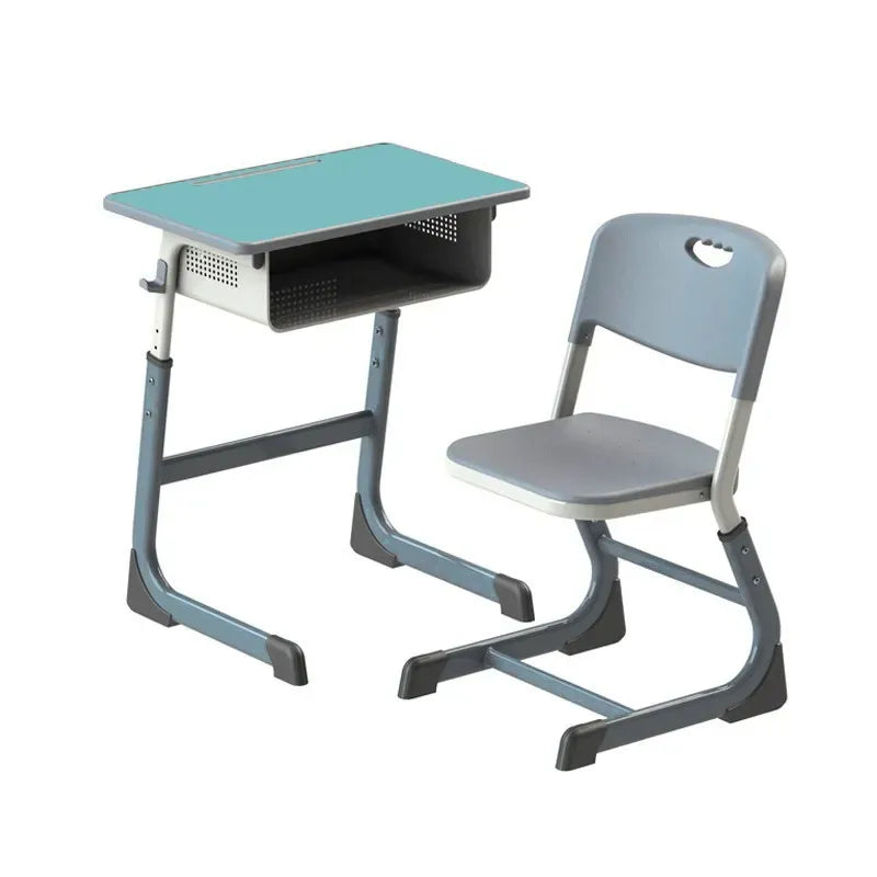 Light Blue Adjustable Student Desk and Chair Set image 0