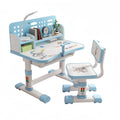 Kids Adjustable Study Desk and Chair Set with Integrated Bookshelf image 0